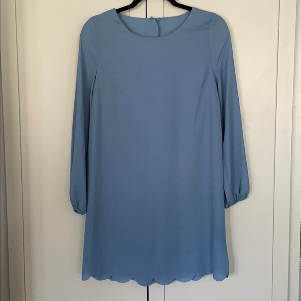 Blue scallop dress